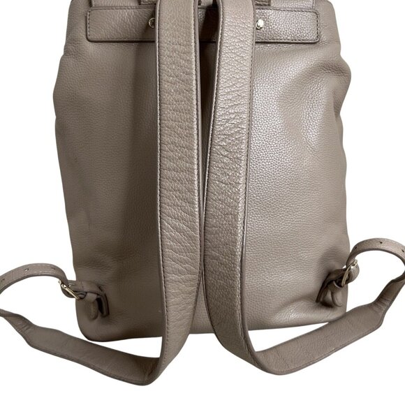 Draper James Crosby Pebbled Leather Backpack Light Taupe - Picture 3 of 11